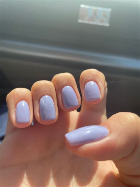 Ноготочки💜 Маникюр на короткие ногти 💜 Квадрат 💜 Лиловые