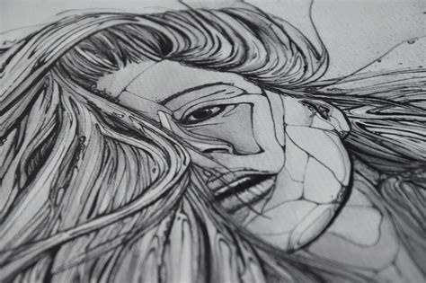 ECUME - graphic nude drawing on Behance