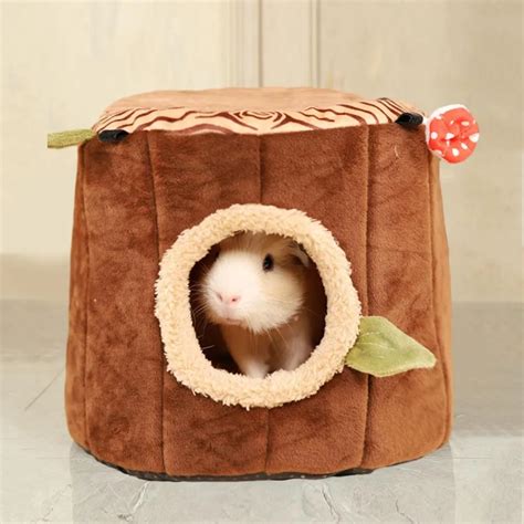 pet cozy hamster nest  detachable mat washable bed space hideaway