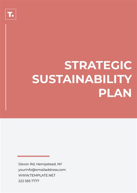 Free Sustainability Plan Templates, Editable and Printable