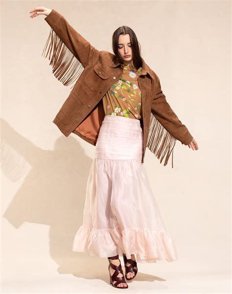 Cynthia Rowley Westward Fringe Suede Jacket