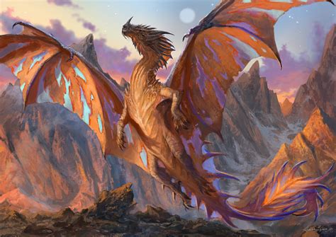 ArtStation - Red Mountains Dragon