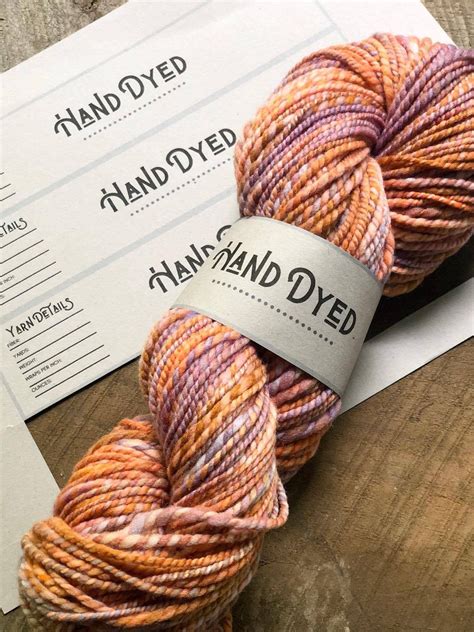 printable yarn skein wrap label etsy ireland