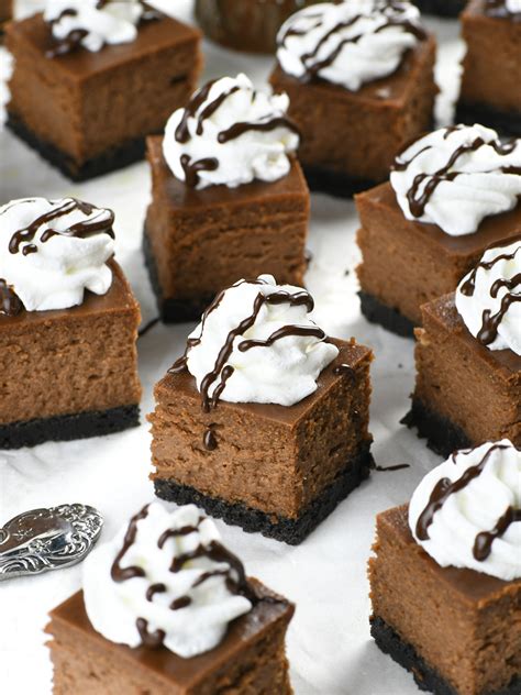 Chocolate Cheesecake Bites - OMG Chocolate Desserts