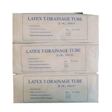 Medical Disposable Latex Silicone T Shape Urinary Biliary Drainage Tube