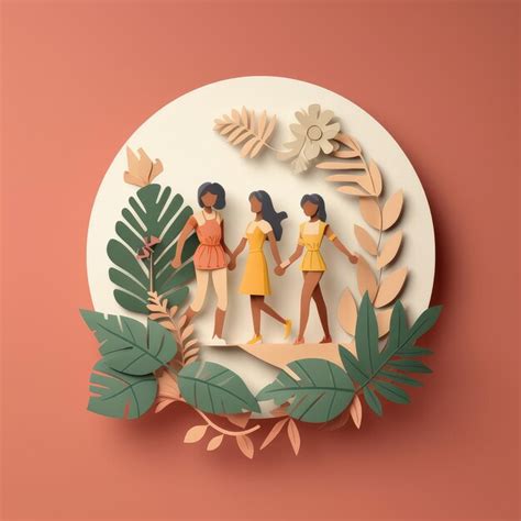 Premium AI Image | Paper Friendship Journey 3D Paper Cut Craft ...