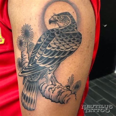 Red Tailed Hawk Tattoo Design