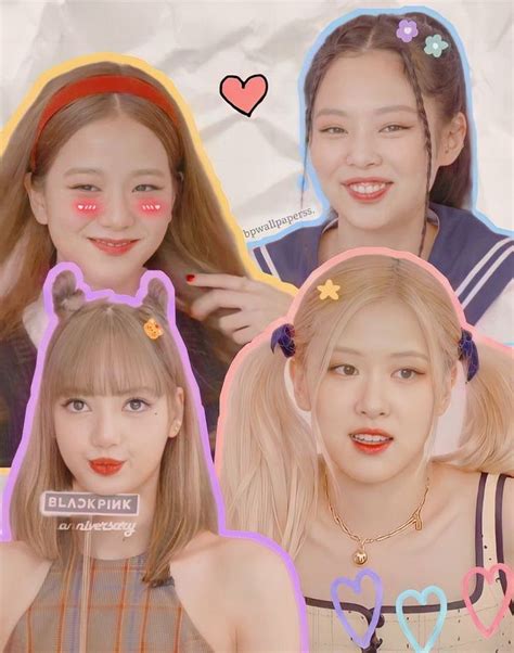 black pink cute