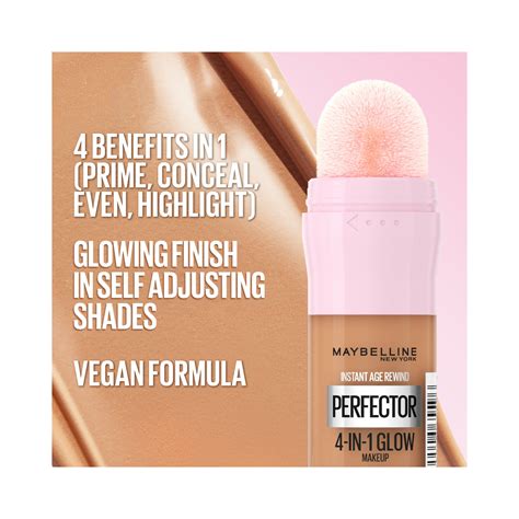 Instant Perfector 4-in-1 Glow Foundation 1 Light - Maybelline - KICKS
