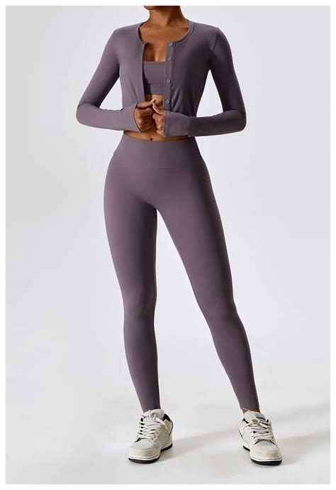 Brushed Fabric High Waist Leggings No Camel Toe Design Women High Waist