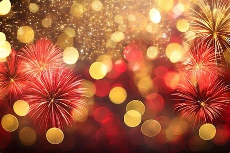 Premium Photo | Wallpaper concept new year celebration fireworks bokeh