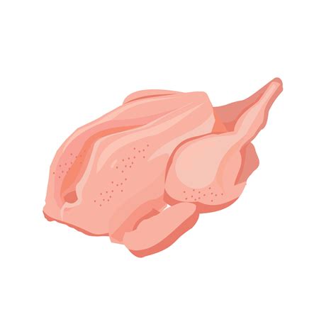 Chicken meat vector design, whole skinned chicken 4375286 Vector Art at