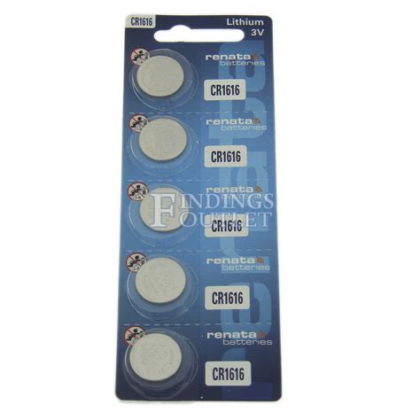 Renata CR1616 Watch Battery 3V Lithium Swiss Made Cell - Findings Outlet