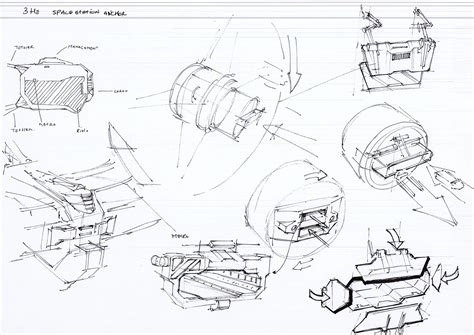 Space Station Sketch at PaintingValley.com | Explore collection of ...