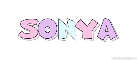 Sonya Logo | Free Name Design Tool from Flaming Text