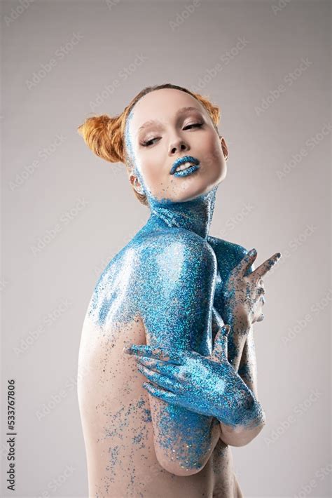 naked woman  body art stock photo adobe stock