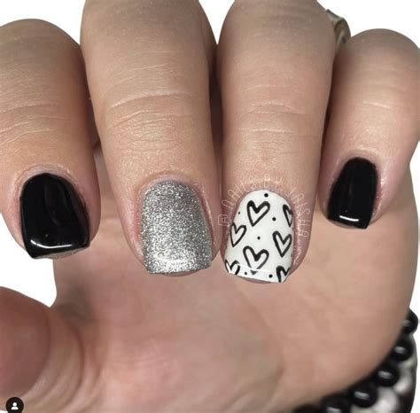 45 Black Valentine's Day Nail Designs for Edgy Elegance!