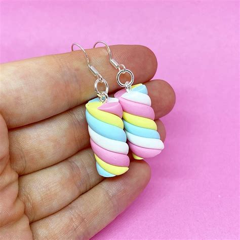 Mini Flump Marshmallow Sweets Sweetie Candy Earrings or - Etsy