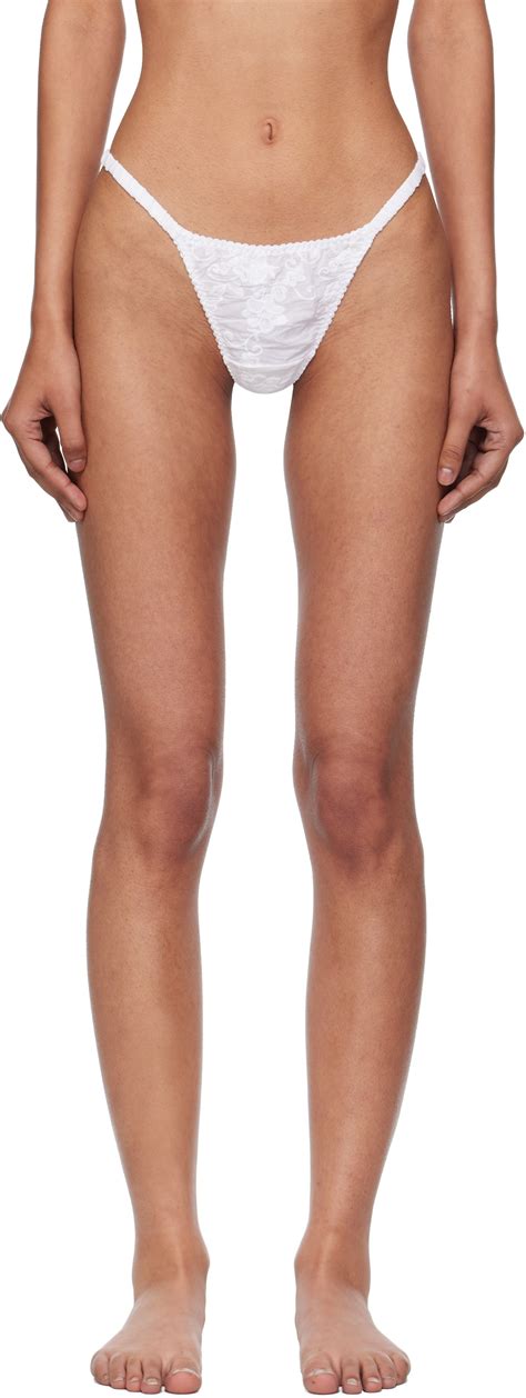 Fruity Booty White Broderie Thong Fruity Booty