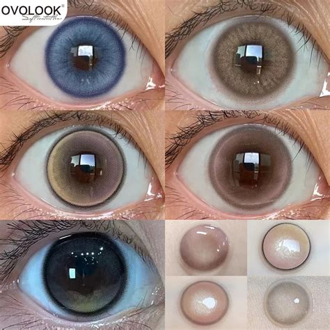 Цветные контактные линзы OVOLOOK розового цвета для близорукости ...