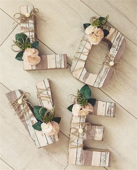 DIY Flower Letters for Wedding Decor