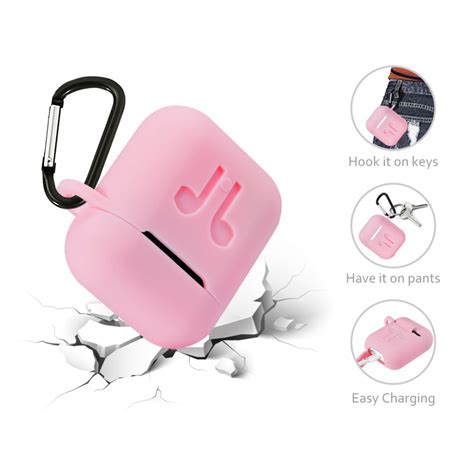 Charging Box Protective Case for TWS Wireless Earbuds Pink