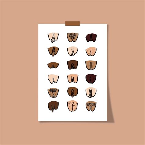 Vagina Line Drawing Print Cute Nude Cartoons A5 A4 A3 A2 - Etsy UK