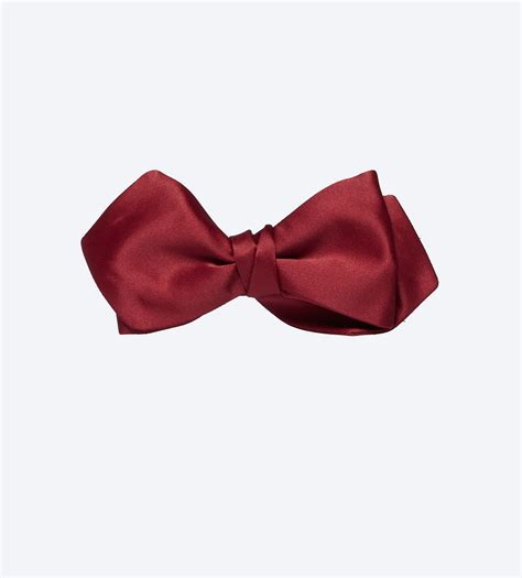 Dark Red Satin Bow Tie – Peyman Umay