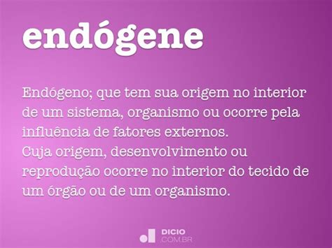 endogene dicio dicionario  de portugues