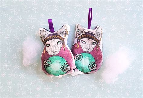 Bingus Sphinx Cat Ornament, Cat Lover's Gift, Animal Christmas Ornament