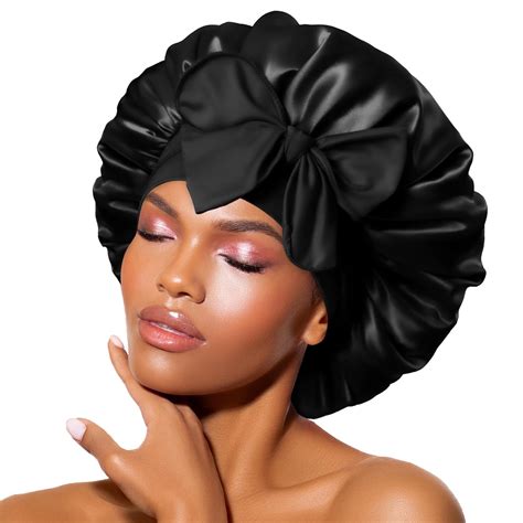 BONNET QUEEN Satin Silk Sleep Cap, Adjustable Women’s/Men’s Bonnet