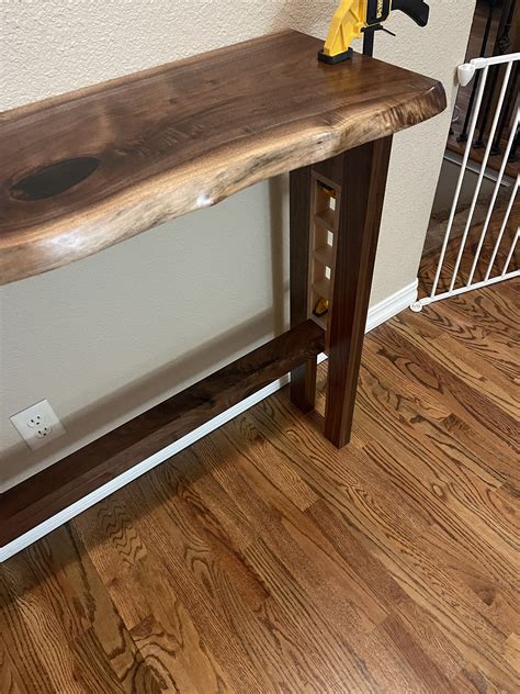 console table walnut etsy