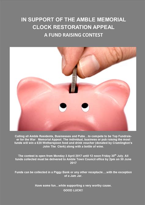 War Memorial Restoration Funding Contest - Amble Town Council