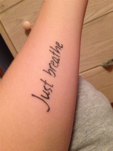 just breathe tattoo 9