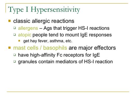 Hypersensitivity reactions lecture notes