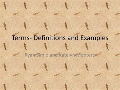 terms definitions  examples powerpoint