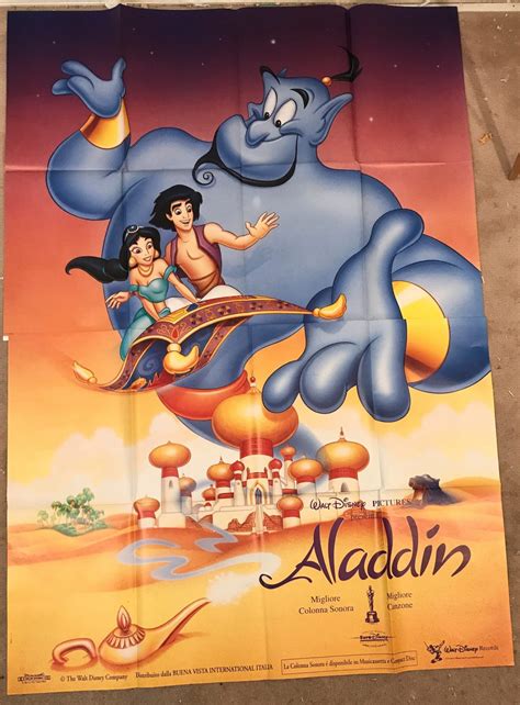 ALADDIN, Original Walt Disney Italian 4 Foglio Movie Poster - Original