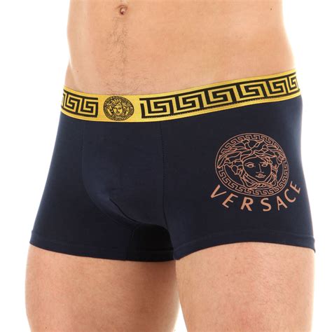 Купить Трусы мужские боксеры т-синие с эмблемой сбоку Versace недорого ...