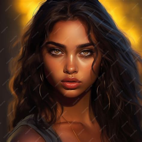 Premium Photo | Beautiful curvy latina with long blue and black or