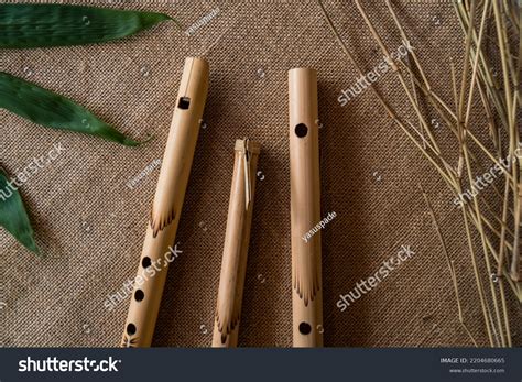 details bamboo flute craft   stock photo  shutterstock