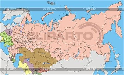 Russia and CIS map (1990s) | Stock Vector Graphics | CLIPARTO