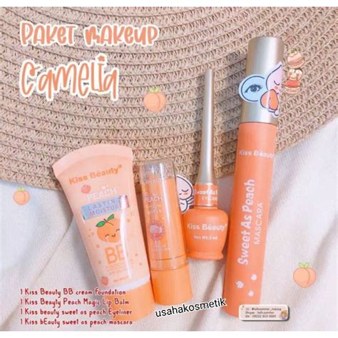 jual original thailand paket makeup  romantic peach kiss beauty