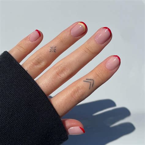 romantic red french tip nails    nail designs daily