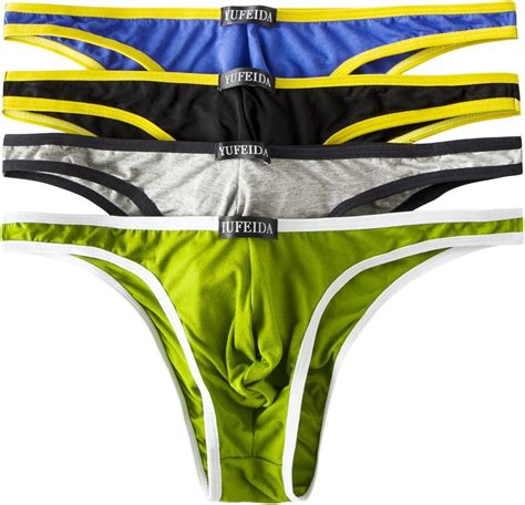 Men's Comfortable Modal Briefs G-string Sexy Low Raise Bikini Thong ...