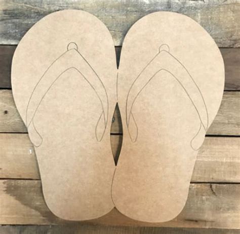 Unfinished DIY Wooden Flip Flop Cutout Paint Your Own Summer Sign - Etsy