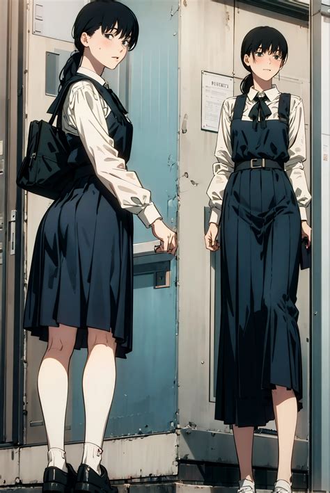 Anime characters standing in front of a door with a backpack - SeaArt AI