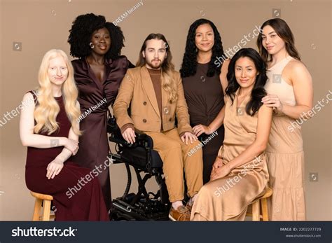studio shot group beautiful multiracial people stock photo  shutterstock