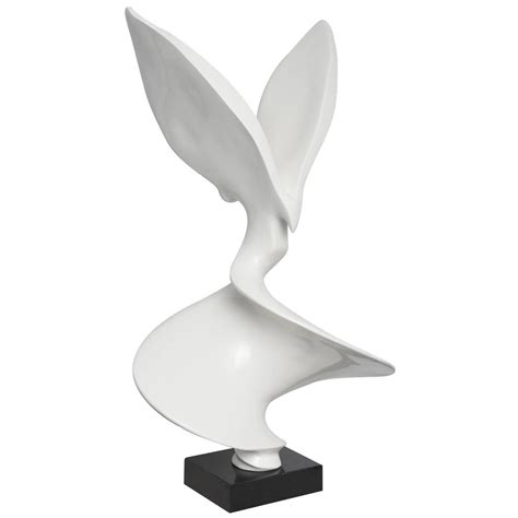 Contemporary White Abstract Resin Sculpture at 1stdibs