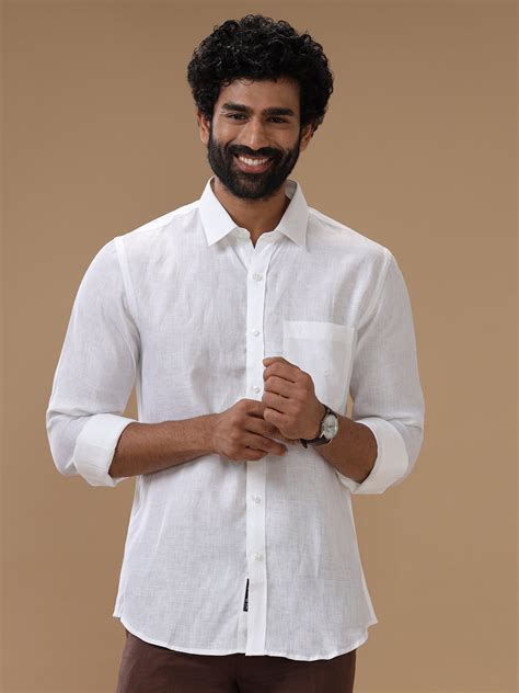 lee pure linen premium white shirt linen park