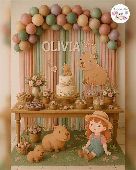 Festa Tema Capivara Menina - 8